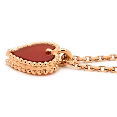 ヴァンクリーフアーペル Van Cleef & Arpels スウィート ハート ペンダント VCARN59N00 レッド×ピンクゴールド K18PG カーネリアン ネックレス K18 18K PG RG カーネリアン 紅玉髄