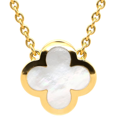 ヴァンクリーフアーペル Van Cleef & Arpels ピュア アルハンブラ VCARA39700 パールホワイト×イエローゴールド K18YG マザーオブパール ネックレス 750YG 18K 18金 シェル