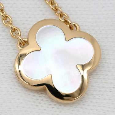 ヴァンクリーフアーペル Van Cleef & Arpels ピュア アルハンブラ VCARA39700 パールホワイトXイエローゴールド K18YG マザーオブパール ネックレス 750YG 18K 18金 シェル