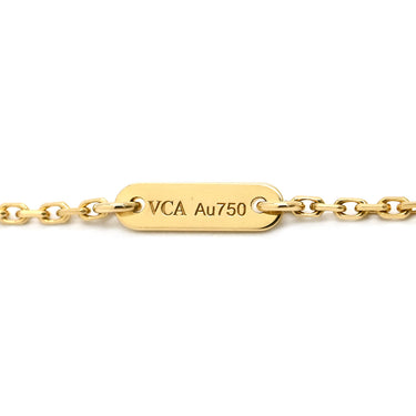 ヴァンクリーフアーペル Van Cleef & Arpels スウィート パピヨン ペンダント VCARF69300 パールホワイト×イエローゴールド K18YG マザーオブパール ネックレス 白 VCA 750 YG 18K シェル