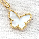 ヴァンクリーフアーペル Van Cleef & Arpels スウィート パピヨン ペンダント VCARF69300 パールホワイト×イエローゴールド K18YG マザーオブパール ネックレス 白 VCA 750 YG 18K シェル
