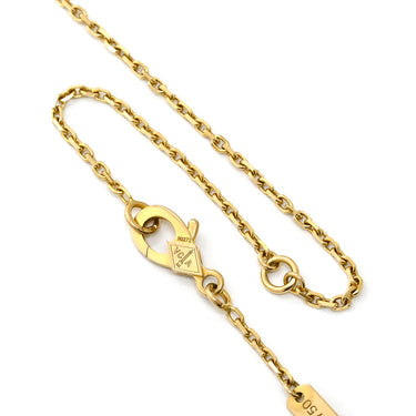 ヴァンクリーフアーペル Van Cleef & Arpels ヴィンテージ アルハンブラ VCARO9VA00 グリーン×イエローゴールド K18YG マラカイト ネックレス Au750 18K YG 緑 マラカイト マット