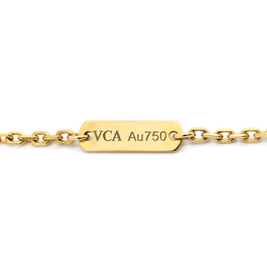 ヴァンクリーフアーペル Van Cleef & Arpels ヴィンテージ アルハンブラ VCARO9VA00 グリーン×イエローゴールド K18YG マラカイト ネックレス Au750 18K YG 緑 マラカイト マット