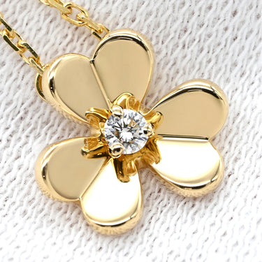 ヴァンクリーフアーペル Van Cleef & Arpels フリヴォル ペンダント ミニ VCARP0J100 イエローゴールド K18YG ダイヤモンド ネックレス 750YG 1Pダイヤ