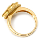 ヴァンクリーフアーペル Van Cleef & Arpels ヴィンテージ アルハンブラ VCARA41050 ブラックXイエローゴールド K18YG ダイヤモンド オニキス #51(JP11) リング 指輪 1Pダイヤ オニキス 11号