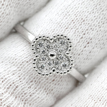 ヴァンクリーフアーペル Van Cleef & Arpels スウィート アルハンブラ VCARO85800 ホワイトゴールド K18WG ダイヤモンド #51(JP11) リング 指輪 750WG 18K 18金 10号