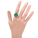 ヴァンクリーフアーペル Van Cleef & Arpels マジック アルハンブラ グリーン×イエローゴールド K18YG マラカイト #52(JP12) リング 指輪 Au750 18金 マラカイト 12号