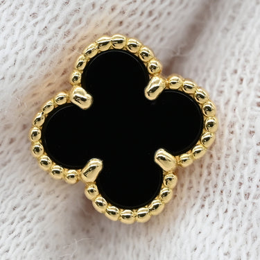 ヴァンクリーフアーペル Van Cleef & Arpels スウィート アルハンブラ VCARA44900 ブラック×イエローゴールド K18YG オニキス ピアス 黒 オニキス 750 YG 18K 両耳用