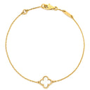 ヴァンクリーフアーペル Van Cleef & Arpels スウィート アルハンブラ VCARF68800 パールホワイト×イエローゴールド K18YG マザーオブパール ブレスレット K18 18金 パール