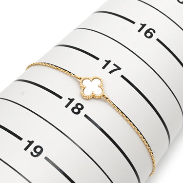 ヴァンクリーフアーペル Van Cleef & Arpels スウィート アルハンブラ VCARF68800 パールホワイト×イエローゴールド K18YG マザーオブパール ブレスレット K18 18金 パール