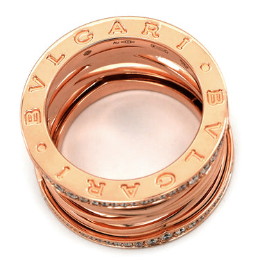 ブルガリ BVLGARI ビーゼロワン B-zero1 レジェンド ダイヤ 4バンドリング ピンクゴールド K18PG ダイヤモンド #52(JP12) リング 指輪 750 18金 PG 11号