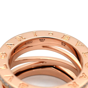 ブルガリ BVLGARI ビーゼロワン B-zero1 レジェンド ダイヤ 4バンドリング ピンクゴールド K18PG ダイヤモンド #52(JP12) リング 指輪 750 18金 PG 11号