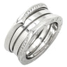 ブルガリ BVLGARI ビーゼロワン B-zero1 3バンド ダイヤ 359709 ホワイトゴールド K18WG ダイヤモンド #57(JP17) リング 指輪 18K WG Au750 18K 18金 16号