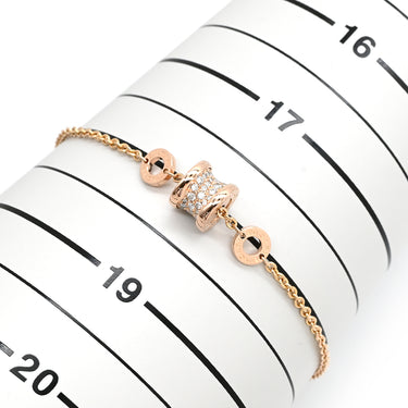 ブルガリ BVLGARI ビーゼロワン エレメント ダイヤ ピンクゴールド K18PG ダイヤモンド SM ブレスレット 18K 750 PG RG