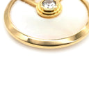 カルティエ Cartier アミュレット ドゥ カルティエ XS ホワイト×イエローゴールド K18YG ダイヤモンド ホワイトマザーオブパール ネックレス 白 1Pダイヤ 750 シェル ラウンド