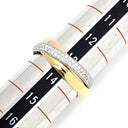 カルティエ Cartier トリニティ SM セミパヴェ ダイヤ ホワイトゴールド×イエローゴールド×ピンクゴールド K18WG K18YG K18PG ダイヤモンド #53(JP13) リング 指輪 3カラー 3連 18K 750 13号