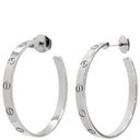 カルティエ Cartier ラブ LOVE フープピアス LM B8028300 ホワイトゴールド K18WG ピアス 750 18K WG