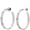 カルティエ Cartier ラブ LOVE フープピアス LM B8028300 ホワイトゴールド K18WG ピアス 750 18K WG