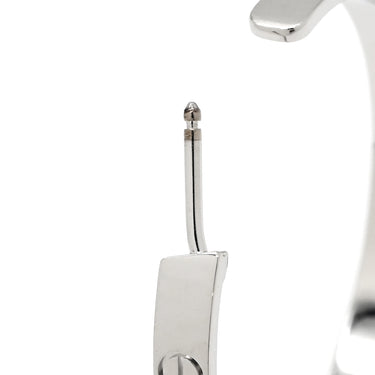 カルティエ Cartier ラブ LOVE フープピアス LM B8028300 ホワイトゴールド K18WG ピアス 750 18K WG