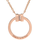 ティファニー Tiffany & Co T ダイヤ ペンダント ローズゴールド K18PG ダイヤモンド ネックレス ピンクゴールド サークル ラウンド バケットカット ブリリアントカット