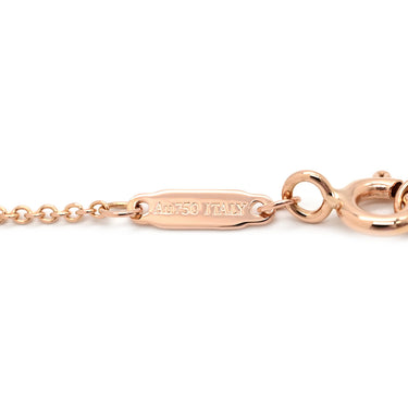 ティファニー Tiffany & Co T ダイヤ ペンダント ローズゴールド K18PG ダイヤモンド ネックレス ピンクゴールド サークル ラウンド バケットカット ブリリアントカット