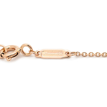 ティファニー Tiffany & Co T ダイヤ ペンダント ローズゴールド K18PG ダイヤモンド ネックレス ピンクゴールド サークル ラウンド バケットカット ブリリアントカット