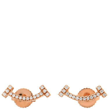 ティファニー Tiffany & Co Ｔスマイル ミニ ダイヤ 60150743 ローズゴールド K18PG ダイヤモンド ピアス ピンクゴールド T&Co. 750 18K RG PG