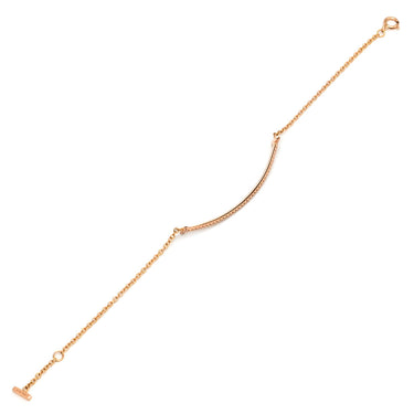 ティファニー Tiffany & Co Tスマイル ダイヤ ローズゴールド K18PG ダイヤモンド ブレスレット 750 18K PG パヴェダイヤ