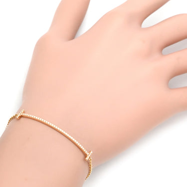 ティファニー Tiffany & Co Tスマイル ダイヤ ローズゴールド K18PG ダイヤモンド ブレスレット 750 18K PG パヴェダイヤ