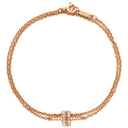 ティファニー Tiffany & Co T TWO ダイヤ ダブルチェーン ローズゴールド K18PG ダイヤモンド ブレスレット ピンクゴールド 750 18K PG 二連ブレス
