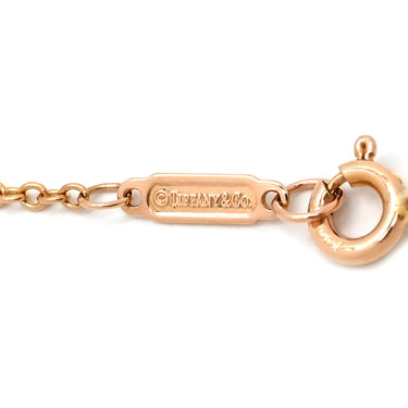 ティファニー Tiffany & Co T TWO ダイヤ ダブルチェーン ローズゴールド K18PG ダイヤモンド ブレスレット ピンクゴールド 750 18K PG 二連ブレス
