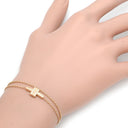 ティファニー Tiffany & Co T TWO ダイヤ ダブルチェーン ローズゴールド K18PG ダイヤモンド ブレスレット ピンクゴールド 750 18K PG 二連ブレス