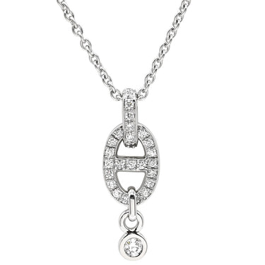 エルメス HERMES シェーヌダンクル アンシェネ ホワイトゴールド K18WG ダイヤモンド ネックレス 18K 750AU WG ダイヤモンド 29石