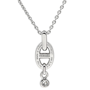 エルメス HERMES シェーヌダンクル アンシェネ ホワイトゴールド K18WG ダイヤモンド ネックレス 18K 750AU WG ダイヤモンド 29石