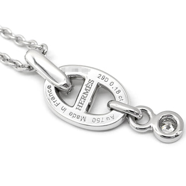 エルメス HERMES シェーヌダンクル アンシェネ ホワイトゴールド K18WG ダイヤモンド ネックレス 18K 750AU WG ダイヤモンド 29石