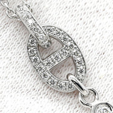 エルメス HERMES シェーヌダンクル アンシェネ ホワイトゴールド K18WG ダイヤモンド ネックレス 18K 750AU WG ダイヤモンド 29石