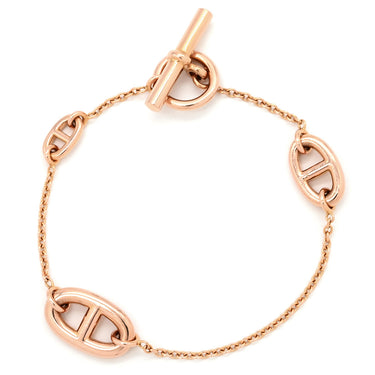 エルメス HERMES ファランドール ローズゴールド K18PG ST ブレスレット ピンクゴールド 18K 750 シェーヌダンクルモチーフ