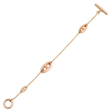 エルメス HERMES ファランドール ローズゴールド K18PG ST ブレスレット ピンクゴールド 18K 750 シェーヌダンクルモチーフ