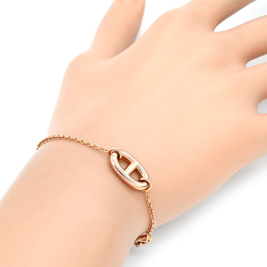 エルメス HERMES ファランドール ローズゴールド K18PG ST ブレスレット ピンクゴールド 18K 750 シェーヌダンクルモチーフ