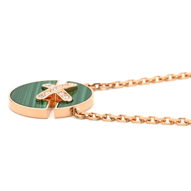 ショーメ CHAUMET ジュ ドゥ リアン ハーモニー SM 084427 グリーン×ピンクゴールド K18PG ダイヤモンド マラカイト ネックレス 緑 マラカイト メダル 750 18K PG ダイヤ