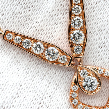 ショーメ CHAUMET ジョゼフィーヌ エクラ フローラル 082671 ピンクゴールド K18PG ダイヤモンド ネックレス ダイヤモンド パヴェ ブリリアントカット