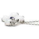 ショーメ CHAUMET オルタンシア ホワイト×ブルー×ホワイトゴールド K18WG ダイヤモンド カルセドニー サファイア ネックレス 白 青 K18 750 WG ダイヤモンド カルセドニー サファイア