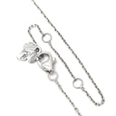 ショーメ CHAUMET オルタンシア ホワイト×ブルー×ホワイトゴールド K18WG ダイヤモンド カルセドニー サファイア ネックレス 白 青 K18 750 WG ダイヤモンド カルセドニー サファイア