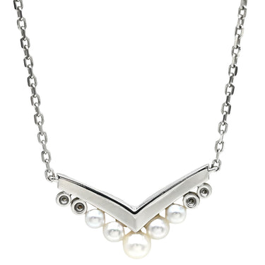 ショーメ CHAUMET ジョゼフィーヌ エグレット 084966 ホワイトゴールド K18WG ダイヤモンド アコヤパール ネックレス K18 750 ダイヤモンド アコヤパール