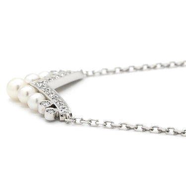 ショーメ CHAUMET ジョゼフィーヌ エグレット 084966 ホワイトゴールド K18WG ダイヤモンド アコヤパール ネックレス K18 750 ダイヤモンド アコヤパール