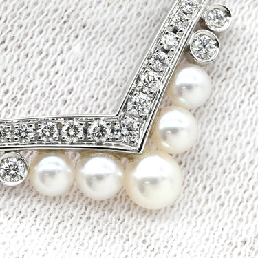 ショーメ CHAUMET ジョゼフィーヌ エグレット 084966 ホワイトゴールド K18WG ダイヤモンド アコヤパール ネックレス K18 750 ダイヤモンド アコヤパール