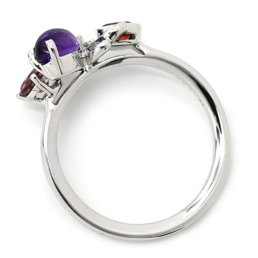 ショーメ CHAUMET アトラップモワ ホワイトゴールド K18WG ダイヤモンド アメシスト ピンクトルマリン ガーネット #53(JP13) リング 指輪 750 WG 18K マルチストーン ミツバチ 12.5号