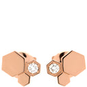 ショーメ CHAUMET ビー ドゥ ショーメ ダイヤ 083985-000 ピンクゴールド K18PG ダイヤモンド ピアス 1石 ビーマイラブ ハニカム