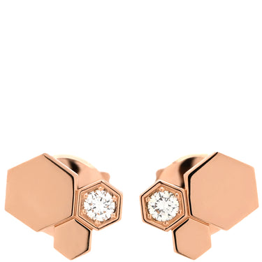 ショーメ CHAUMET ビー ドゥ ショーメ ダイヤ 083985-000 ピンクゴールド K18PG ダイヤモンド ピアス 1石 ビーマイラブ ハニカム
