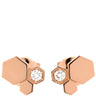 ショーメ CHAUMET ビー ドゥ ショーメ ダイヤ 083985-000 ピンクゴールド K18PG ダイヤモンド ピアス 1石 ビーマイラブ ハニカム